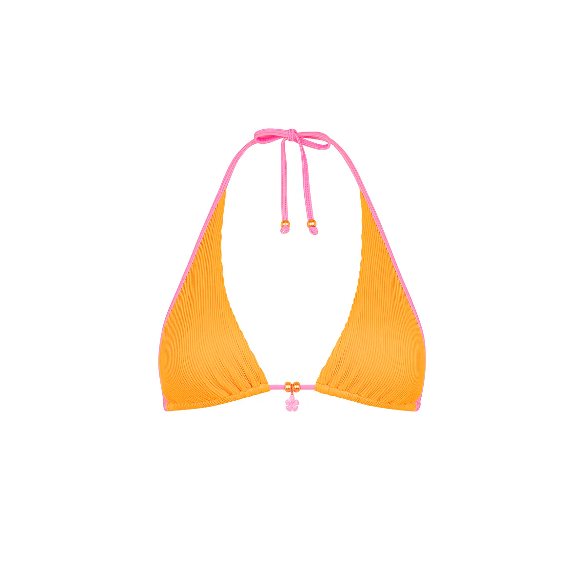 1067-bind-tie-halter-bikini-top-peach-pop-1.webp Bind Tie Halter Bikini Top - Peach Pop