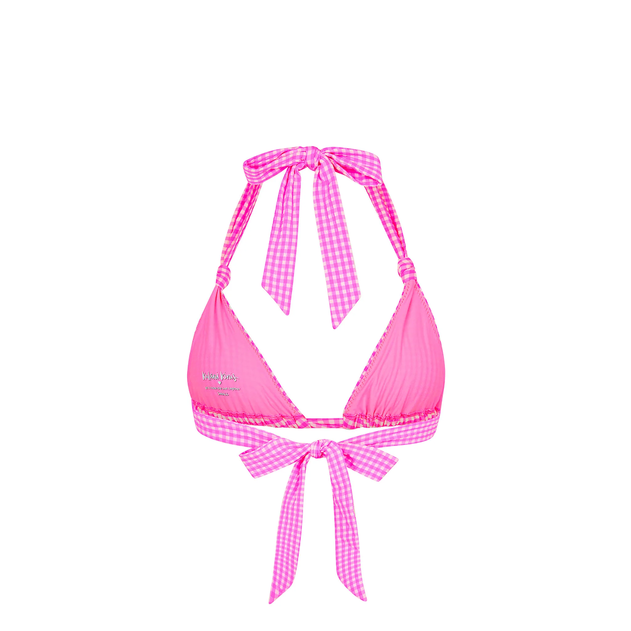 Soft Knot Halter Bikini Top - Pink Diva