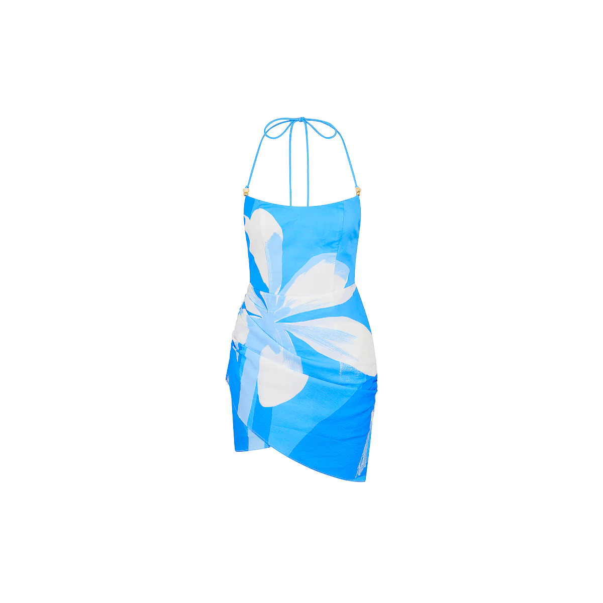 1542-ruched-side-mini-dress-blue-oasis-1.webp Ruched Side Mini Dress - Blue Oasis