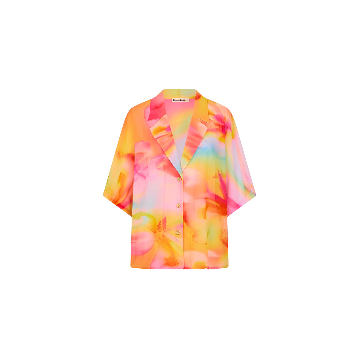 1585-sheer-short-sleeve-shirt-frangipani-swirl-1.webp Sheer Short Sleeve Shirt - Frangipani Swirl