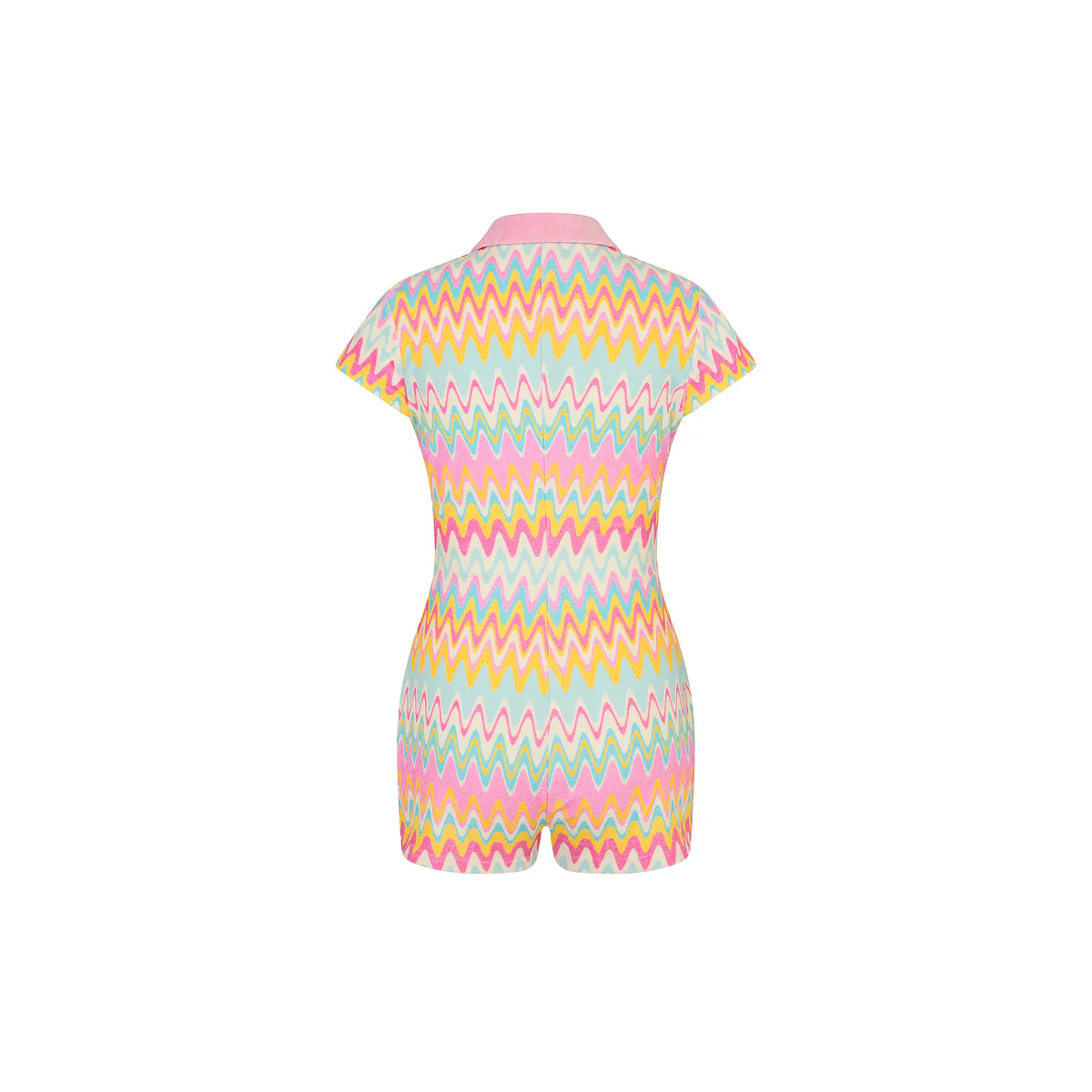 Terry Towelling Playsuit - Sunset Wave