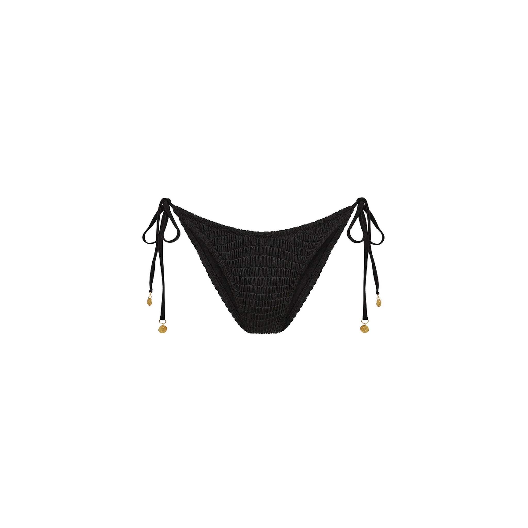 2394-shirred-dipped-cheeky-tie-bikini-bottom-twilight-black-1.webp Shirred Dipped Cheeky Tie Bikini Bottom - Twilight Black