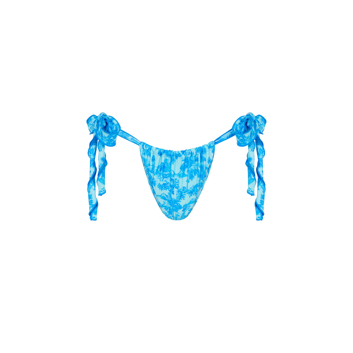 2452-lettuce-tie-ruched-thong-bikini-bottom-ocean-paradise-1.webp Lettuce Tie Ruched Thong Bikini Bottom - Ocean Paradise