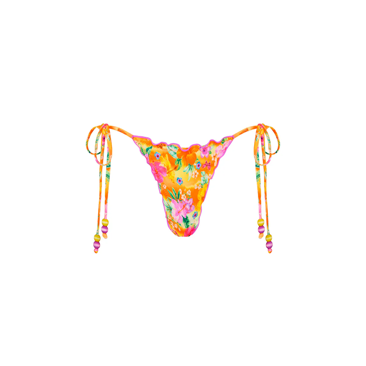 2802-lettuce-edge-thong-tie-bikini-bottom-peachy-pocket-1.webp Lettuce Edge Thong Tie Bikini Bottom - Peachy Pocket