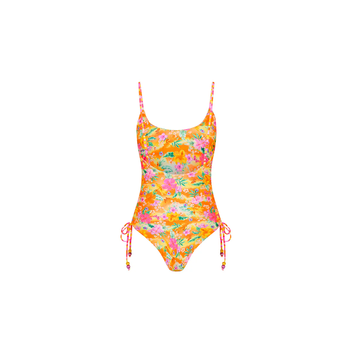 Ruched Tie Side Cheeky One Piece - Peachy Pocket