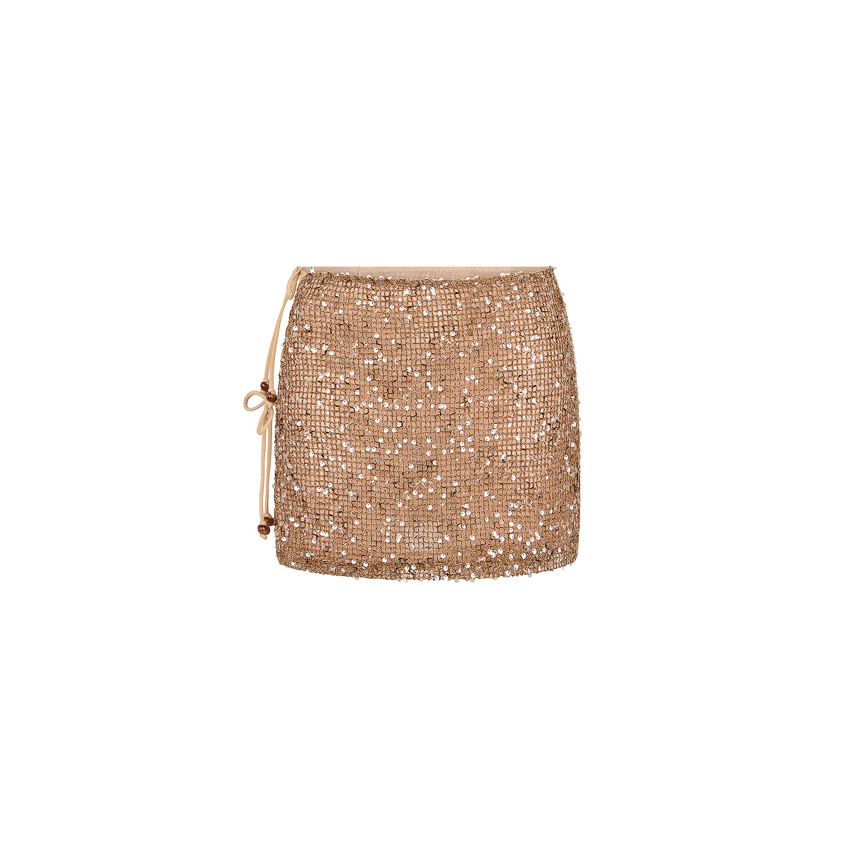 Double Tie Mini Skirt - Espresso Spritz