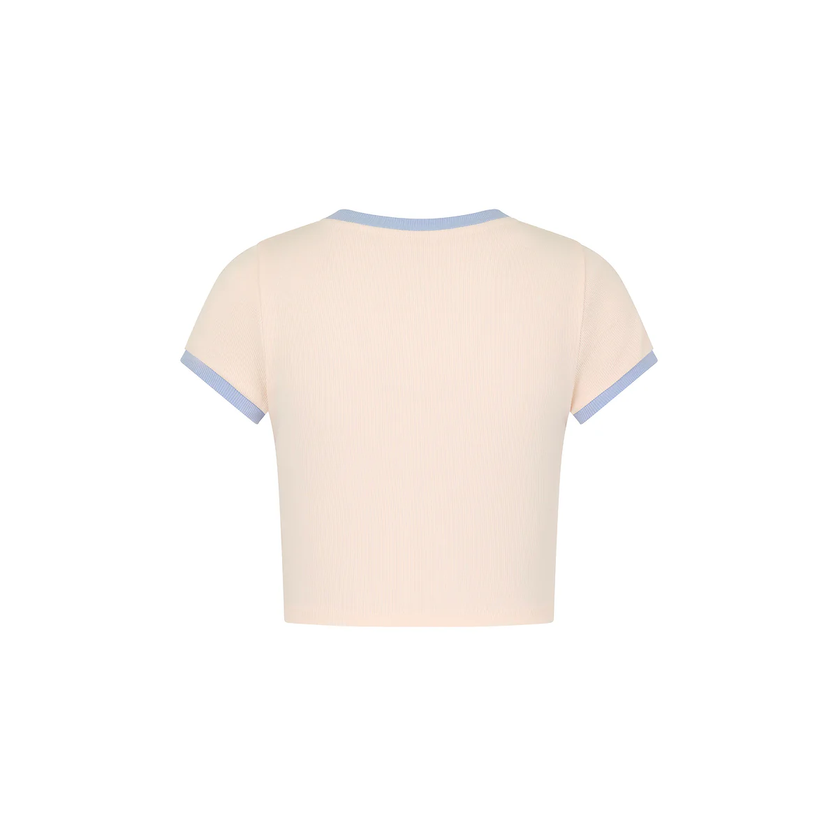 Printed Crop Baby Tee - Salt Breeze