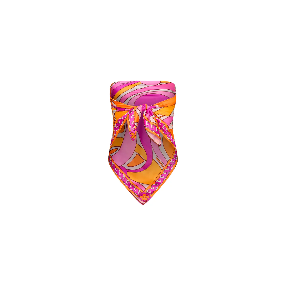 Summer Bandana Scarf Top - Sunrise Swirl