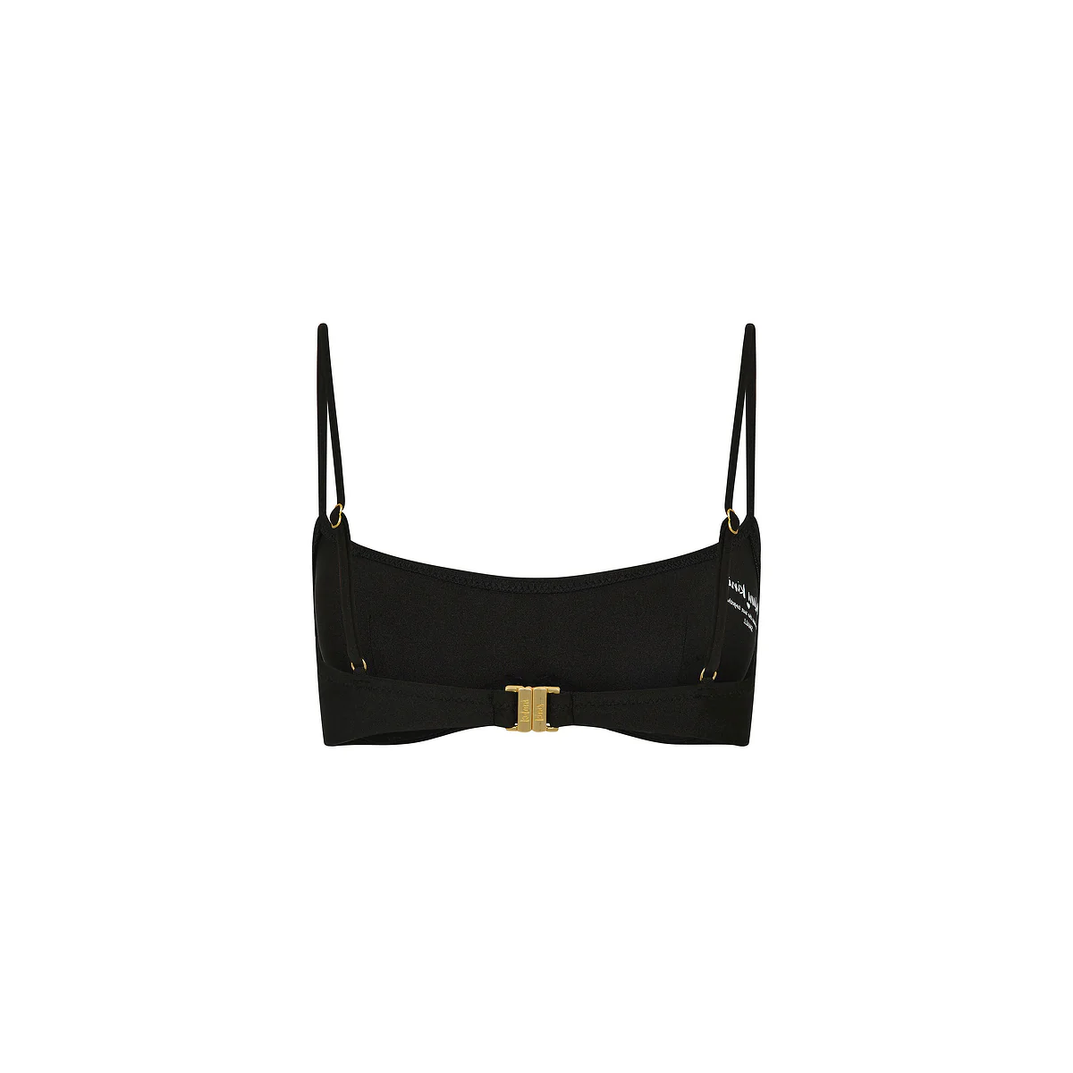 Invisible Underwire Crop Bikini Top - Twilight Black