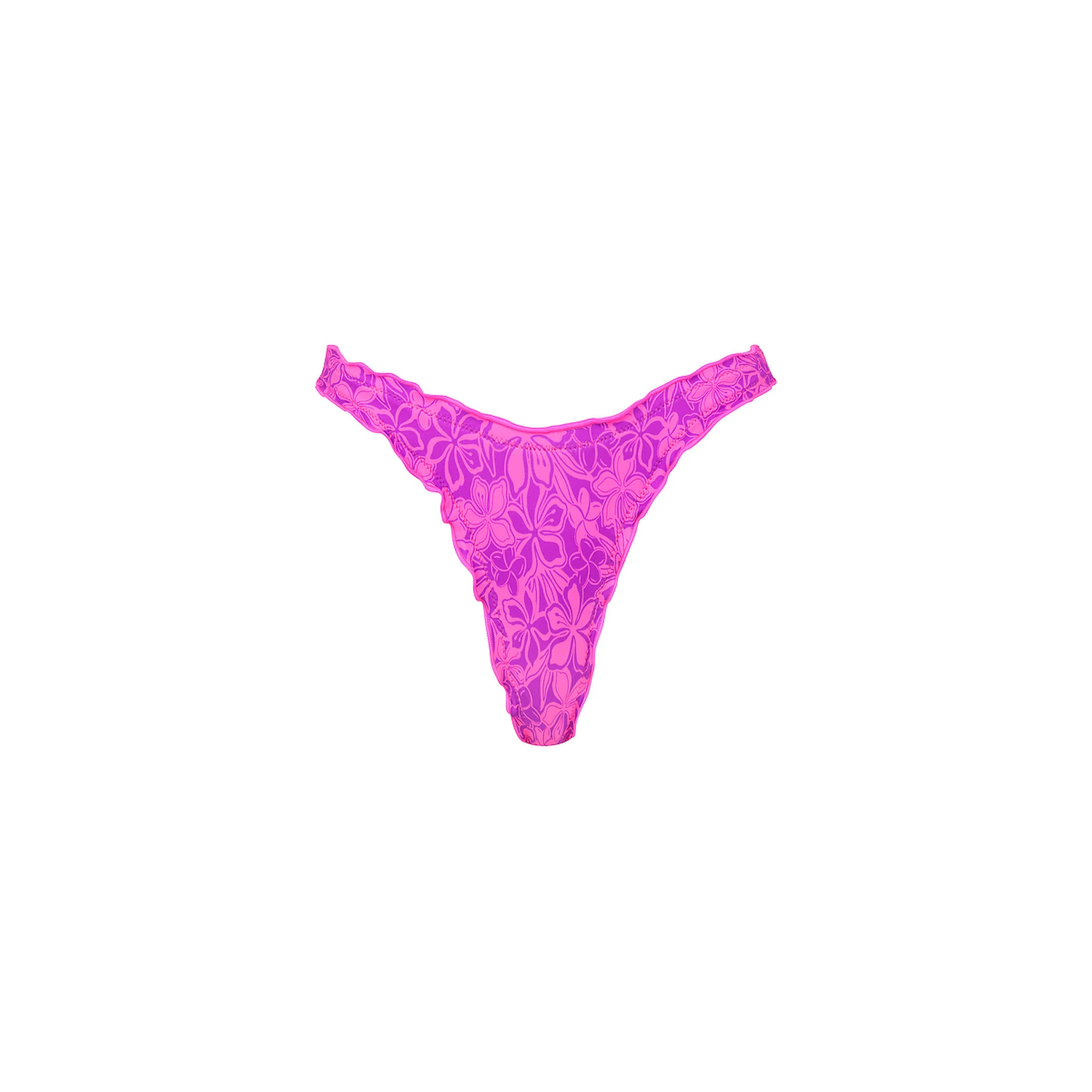 3508-lettuce-edge-thong-bikini-bottom-bubble-berry-1.webp Lettuce Edge Thong Bikini Bottom - Bubble Berry