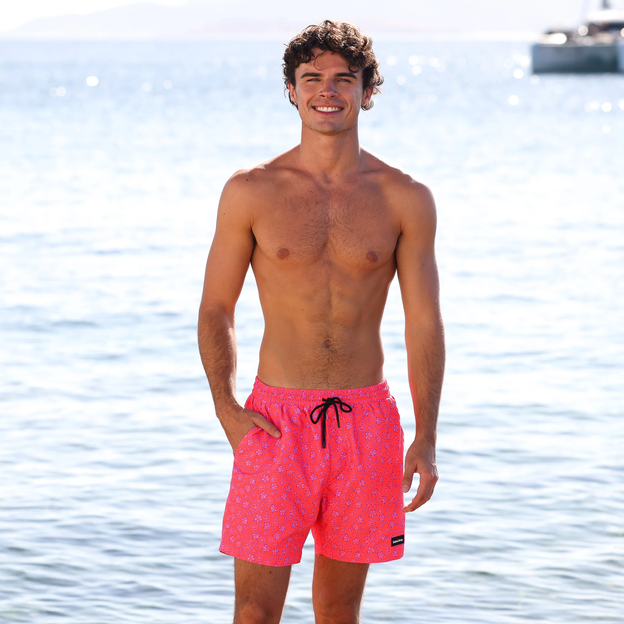 Men's Swim Trunks - Kiss Me