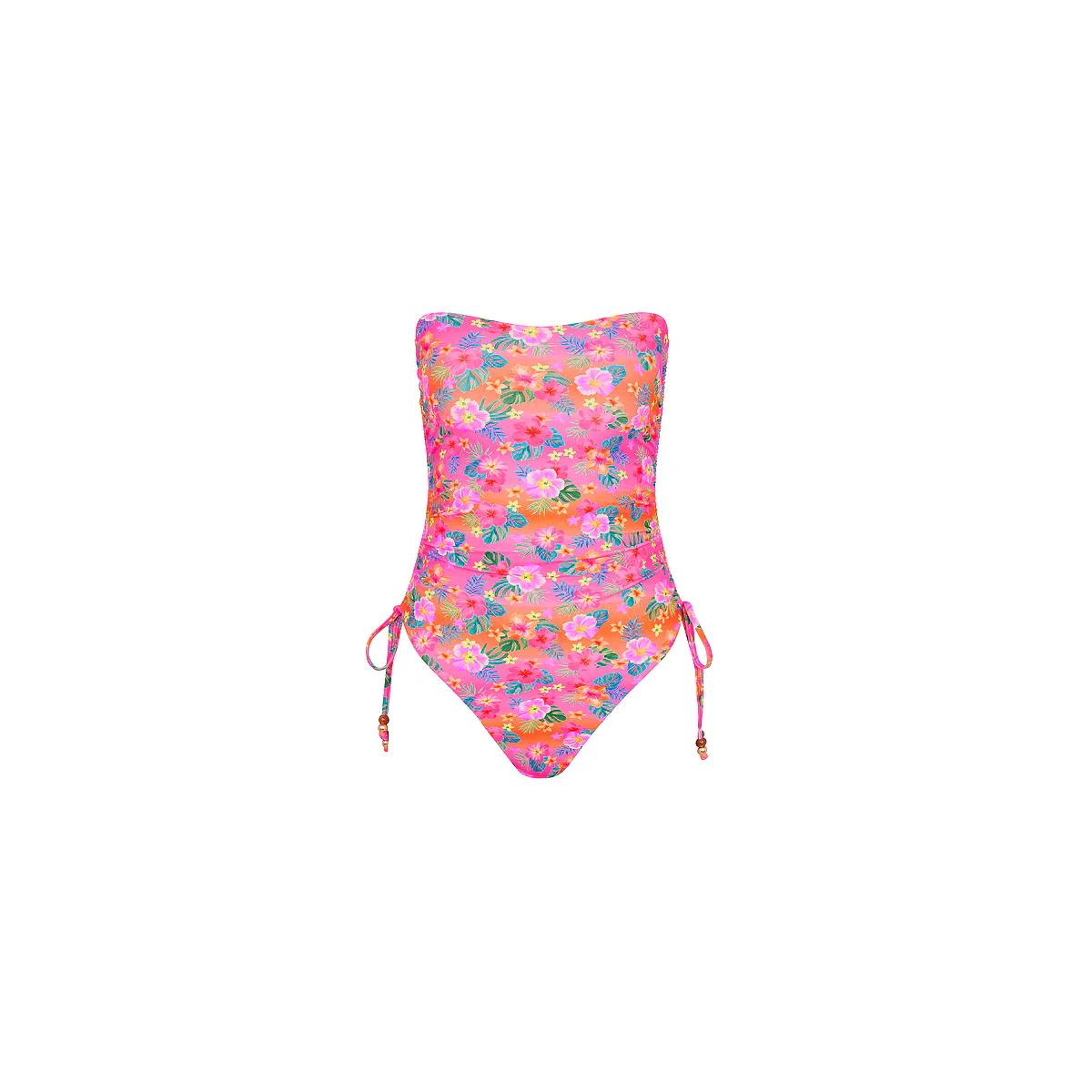 3695-ruched-bandeau-classic-cut-one-piece-summer-glow-1.webp Ruched Bandeau Classic Cut One Piece - Summer Glow