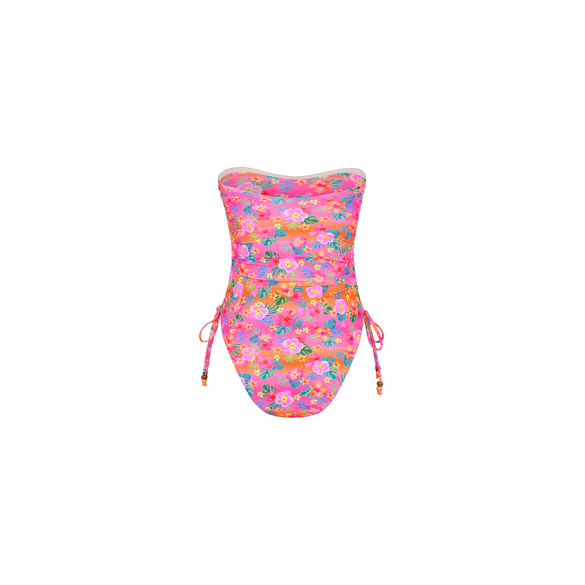 3695-ruched-bandeau-classic-cut-one-piece-summer-glow-10.webp Ruched Bandeau Classic Cut One Piece - Summer Glow