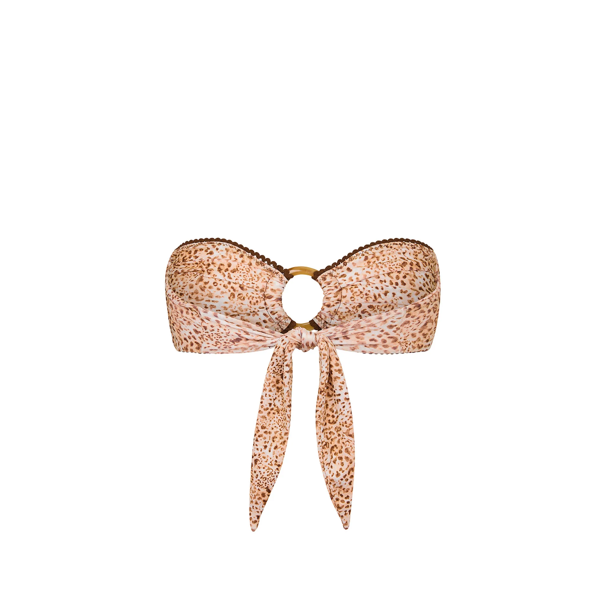 Decorative Strapless Bikini Top - Wild Skies