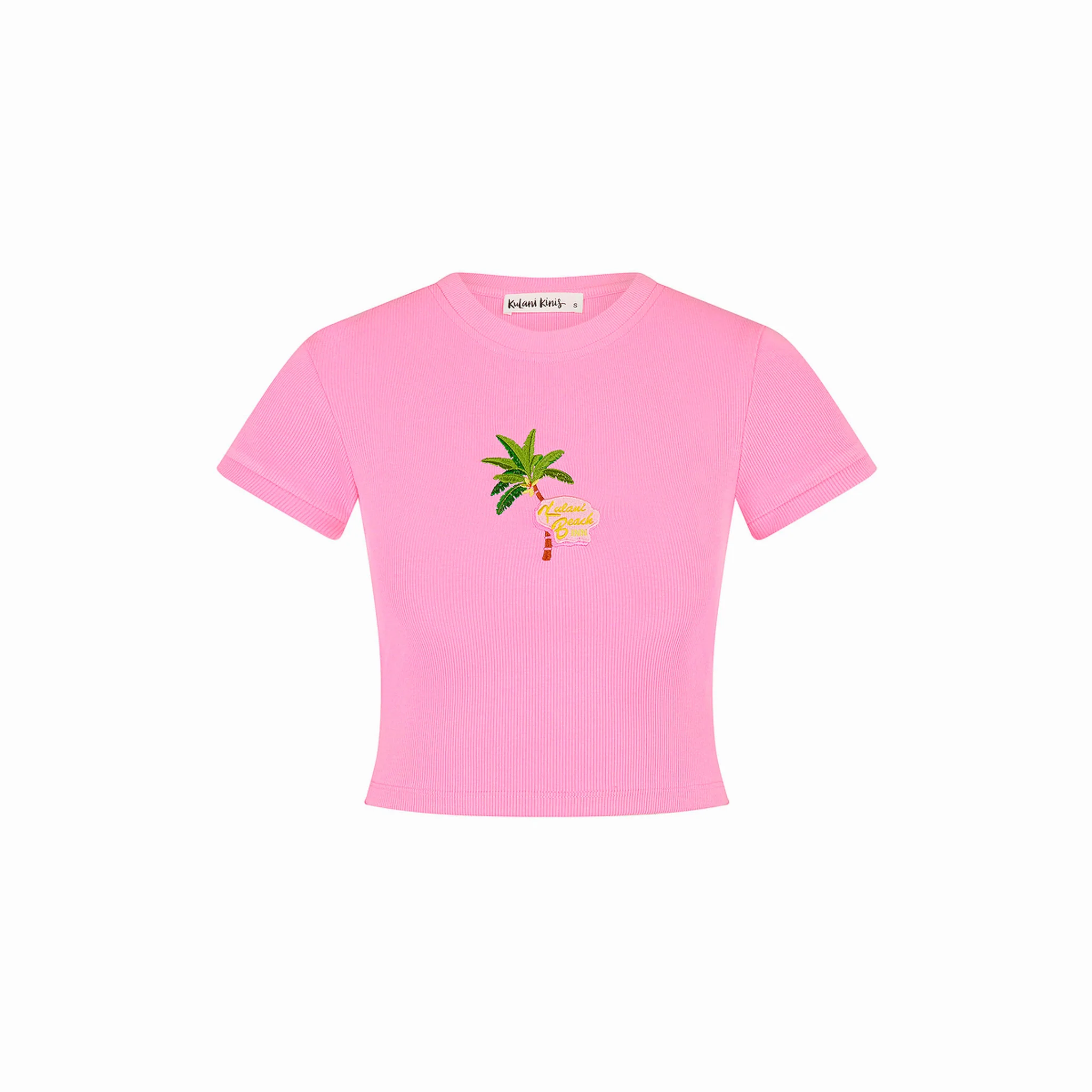 3897-embroidered-cropped-baby-tee-island-rose-1.webp Embroidered Cropped Baby Tee - Island Rose