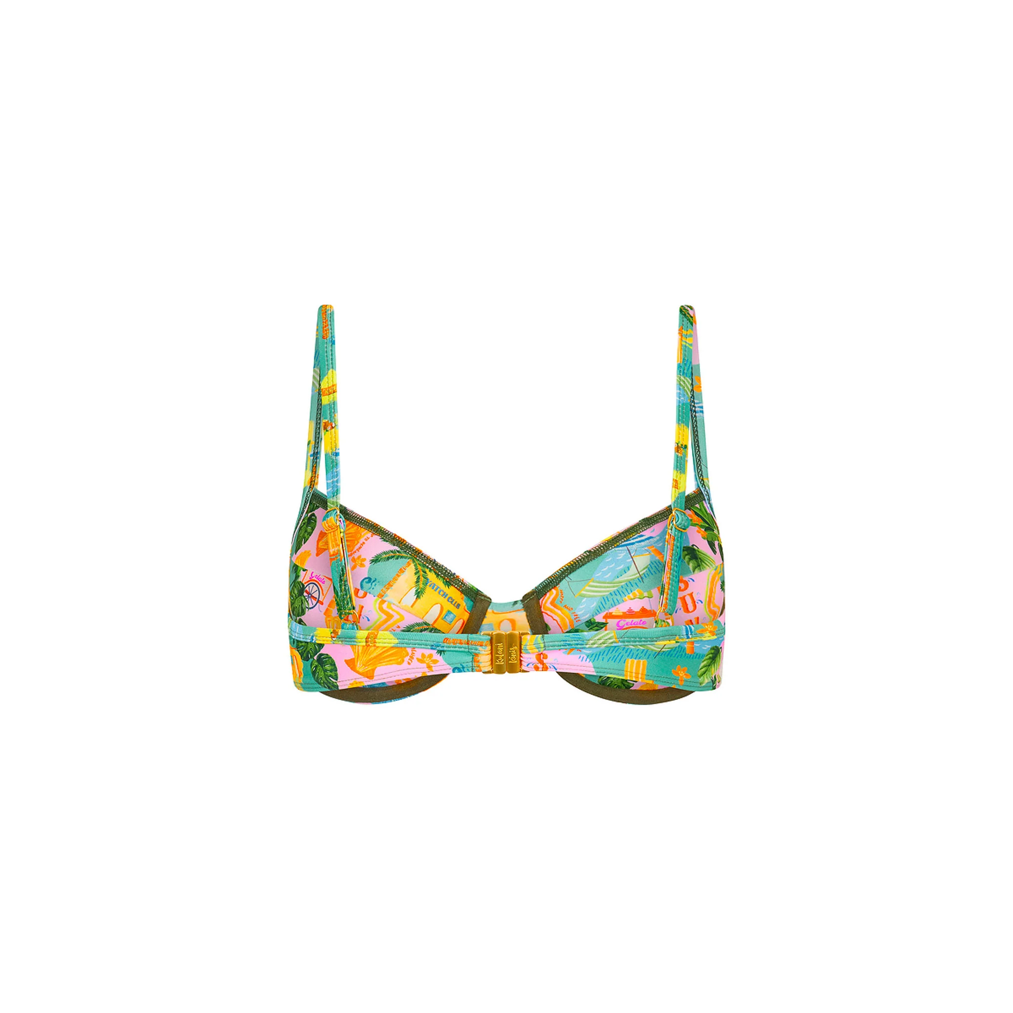 Ditzy Underwire Bra Bikini Top - Sunlit Spritz