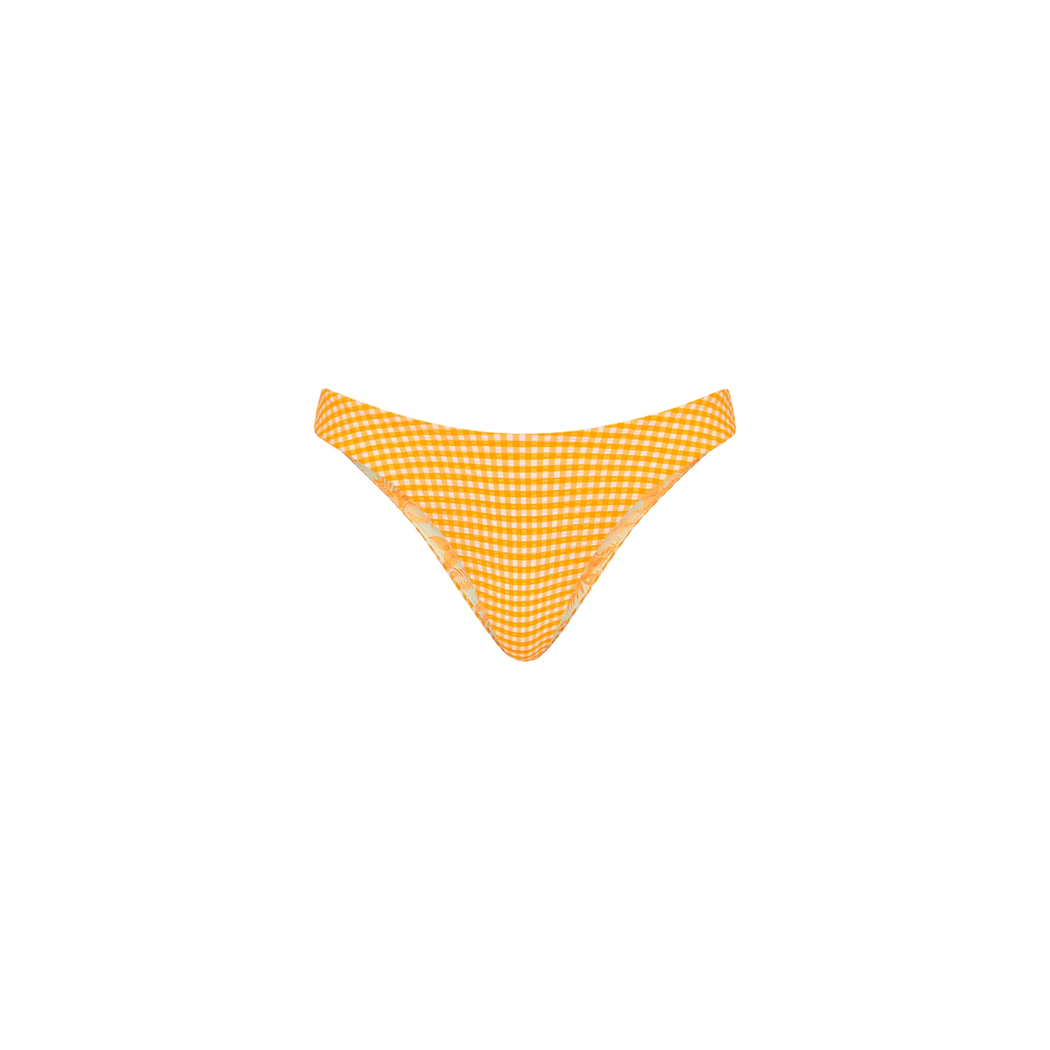 Minimal Full Coverage Bikini Bottom - Orange Cream