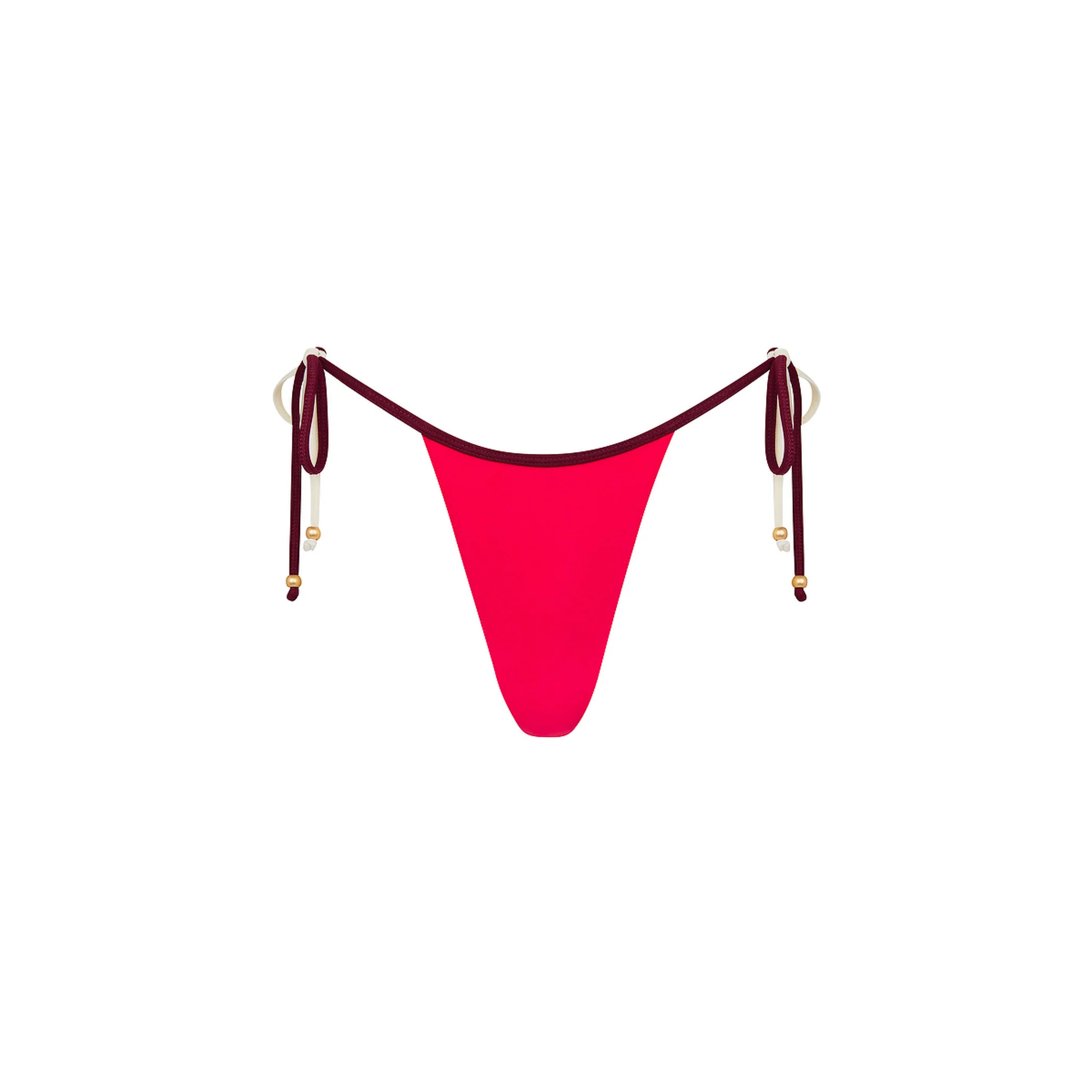5330-micro-thong-tie-side-bikini-bottom-cherry-cola-1.webp Micro Thong Tie Side Bikini Bottom - Cherry Cola