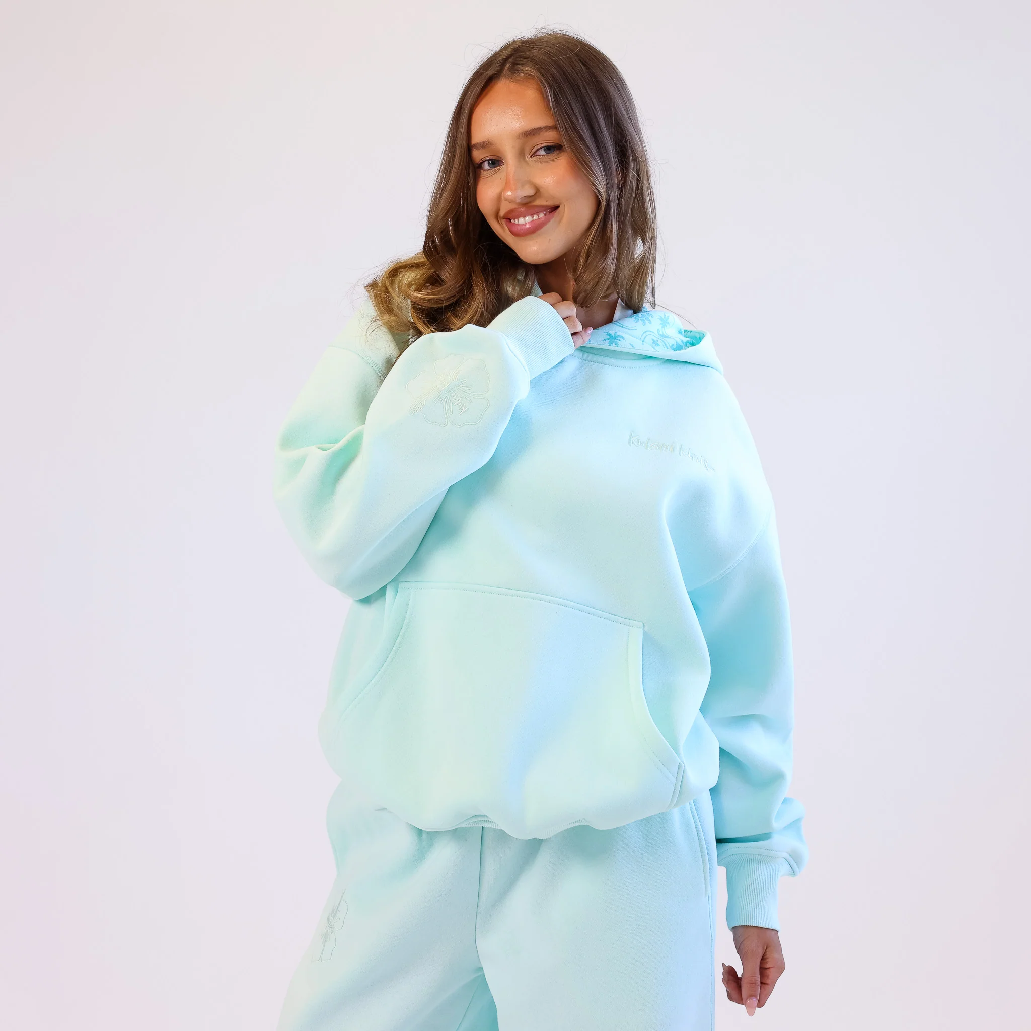 Embroidered Hoodie - Jelly Mint
