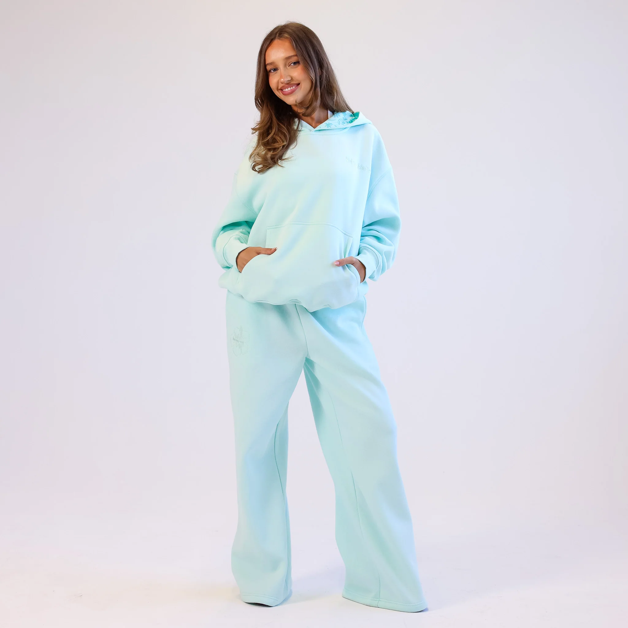 Embroidered Hoodie - Jelly Mint