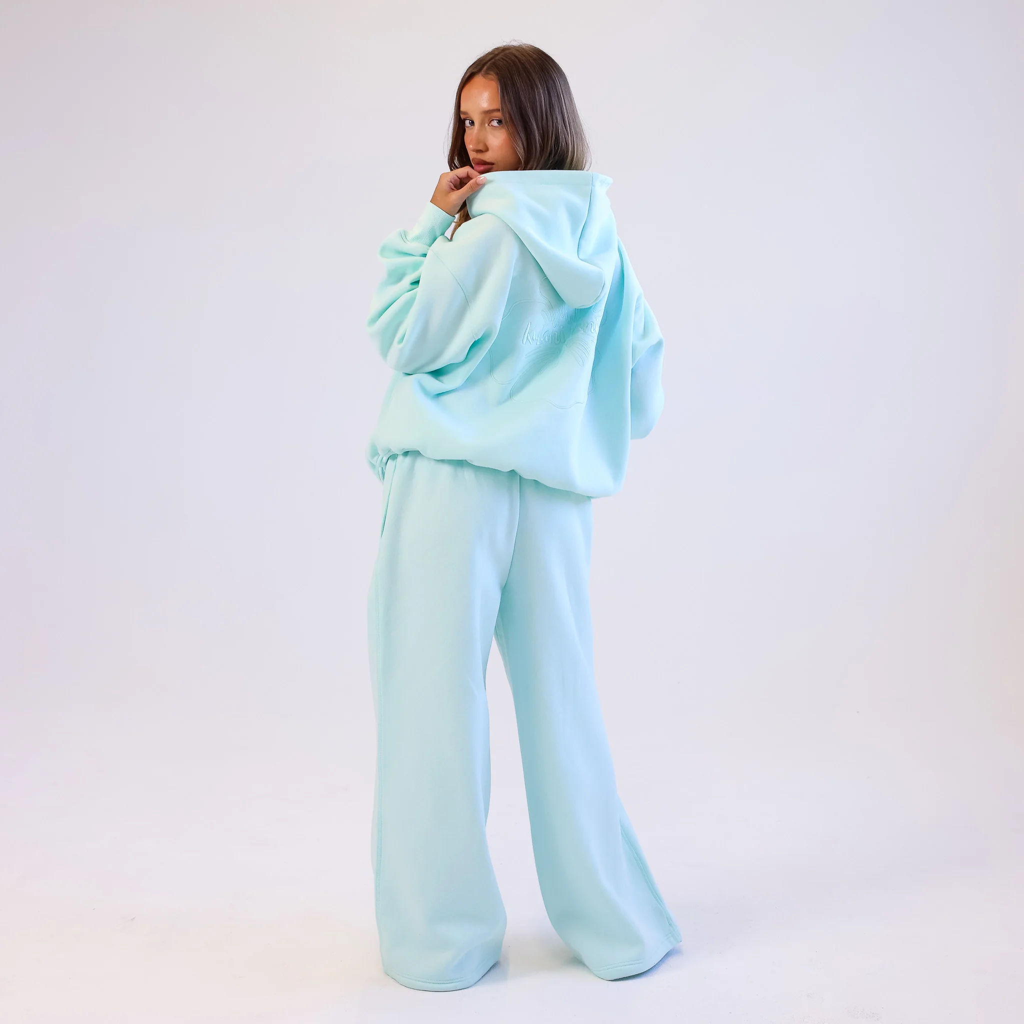 Embroidered Track Pants - Jelly Mint