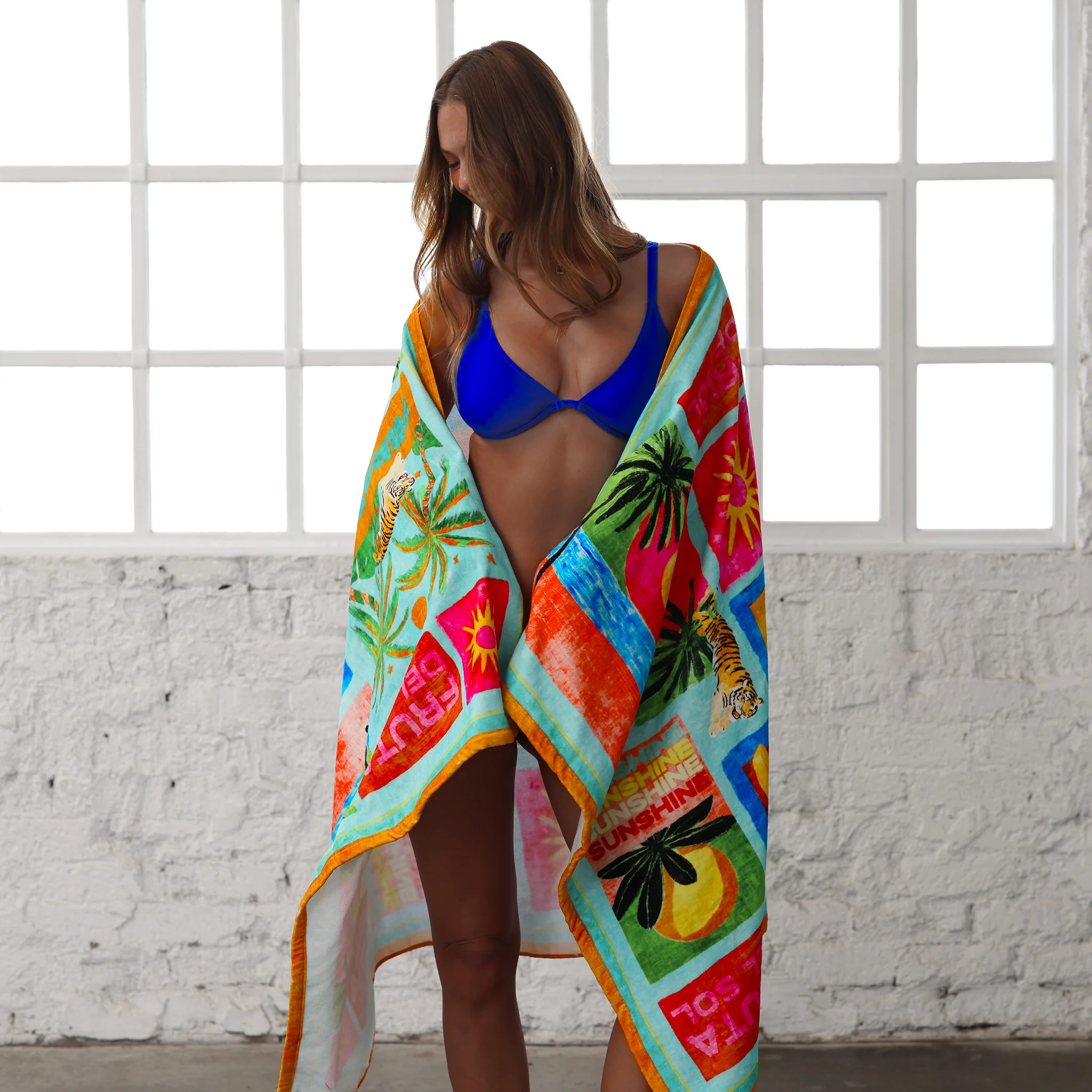 Cotton Beach Towel - Ocean Honey