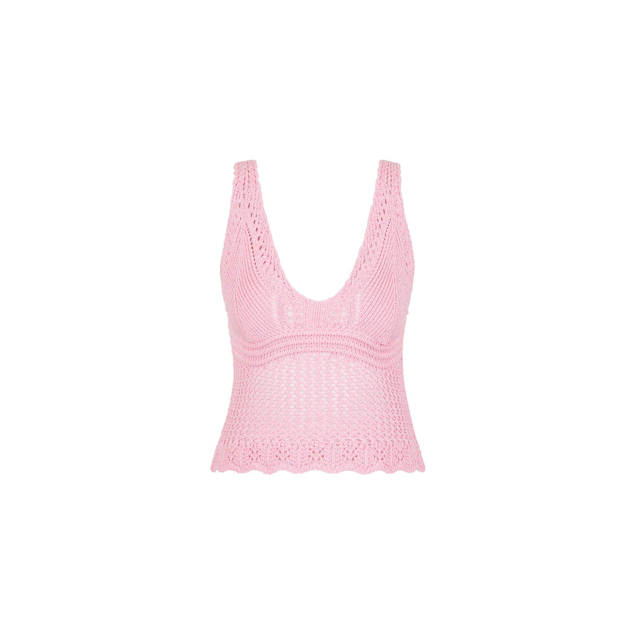 5663-crochet-knit-cami-strawberry-glaze-1.webp Crochet Knit Cami - Strawberry Glaze