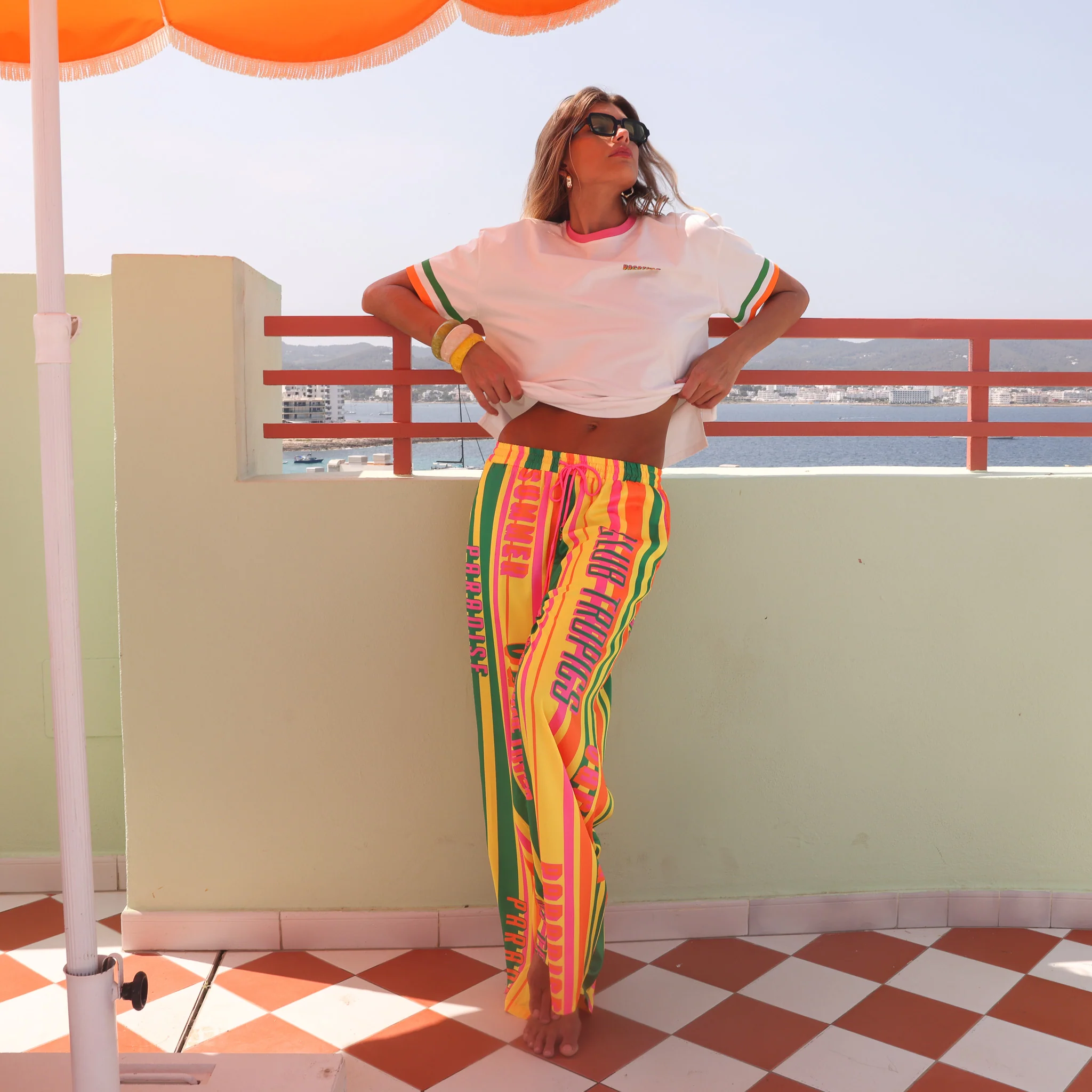 Drawstring Resort Pants - Sunshine Lover