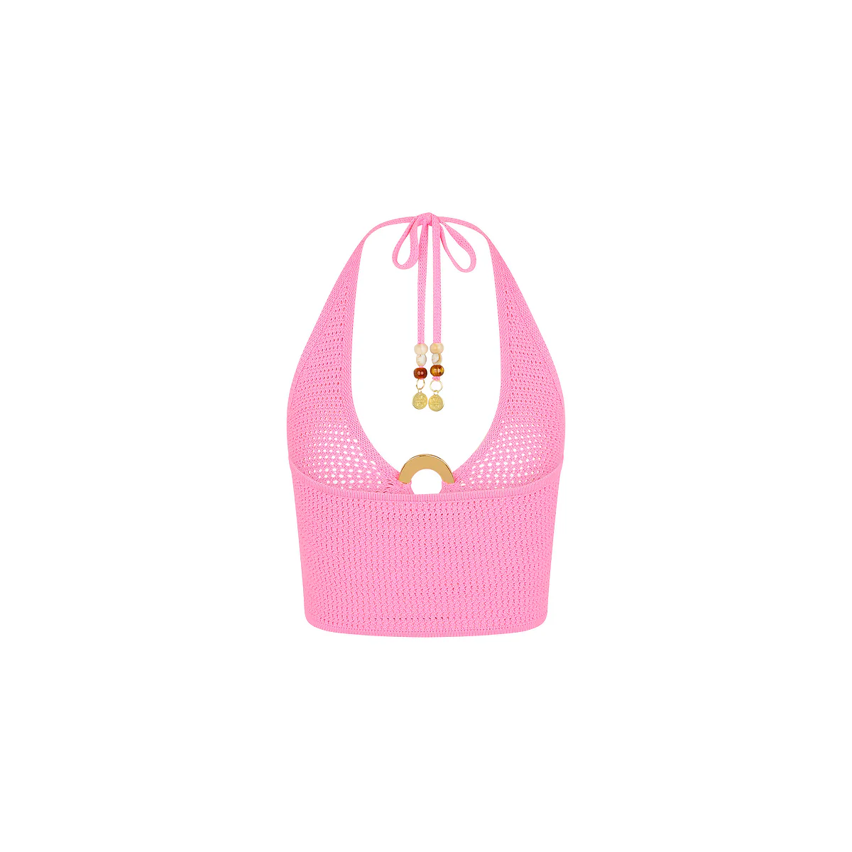 5849-knit-ring-halter-crop-top-bubblegum-8.webp Knit Ring Halter Crop Top - Bubblegum
