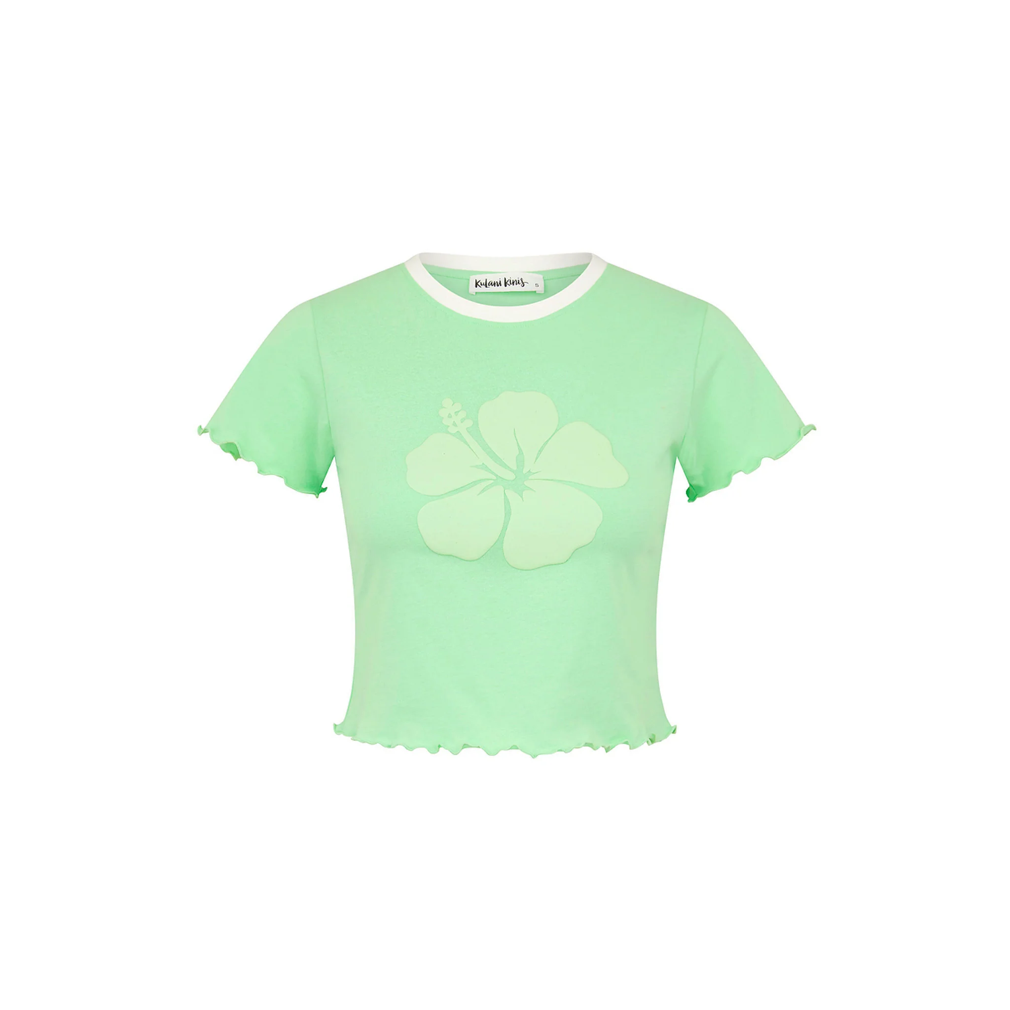 5868-lettuce-cropped-mini-tee-apple-sorbet-1.webp Lettuce Cropped Mini Tee - Apple Sorbet