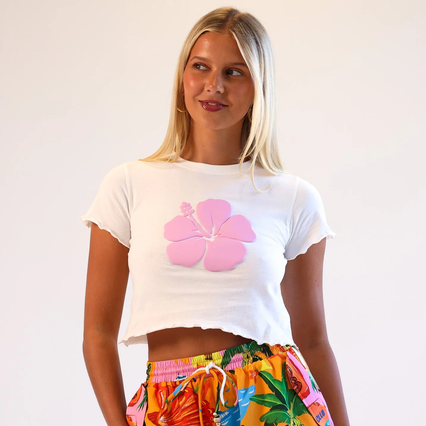 5880-lettuce-cropped-mini-tee-whipped-white-2.webp Lettuce Cropped Mini Tee - Whipped White