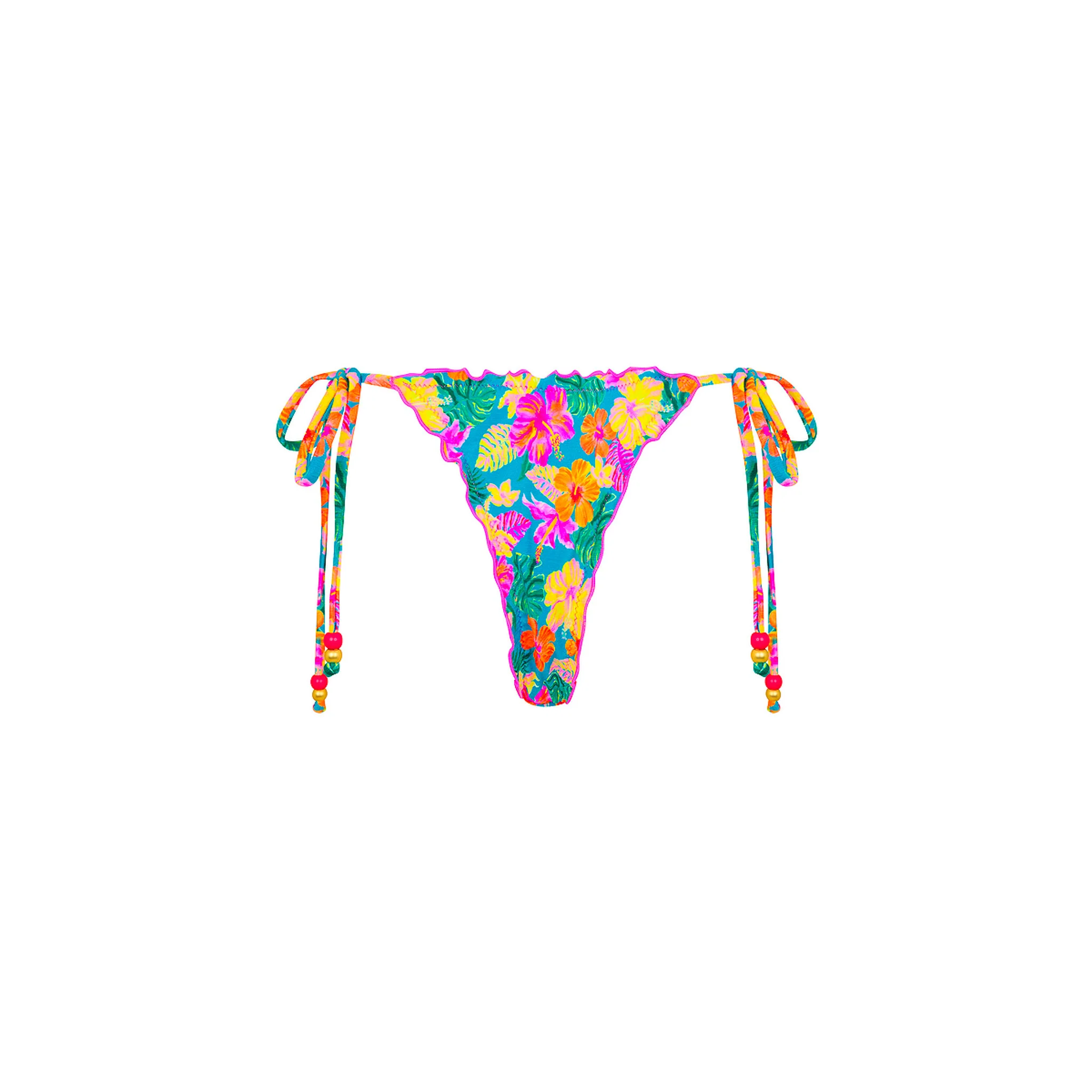 5892-lettuce-edge-thong-tie-bikini-bottom-paradise-pop-10.webp Lettuce Edge Thong Tie Bikini Bottom - Paradise Pop