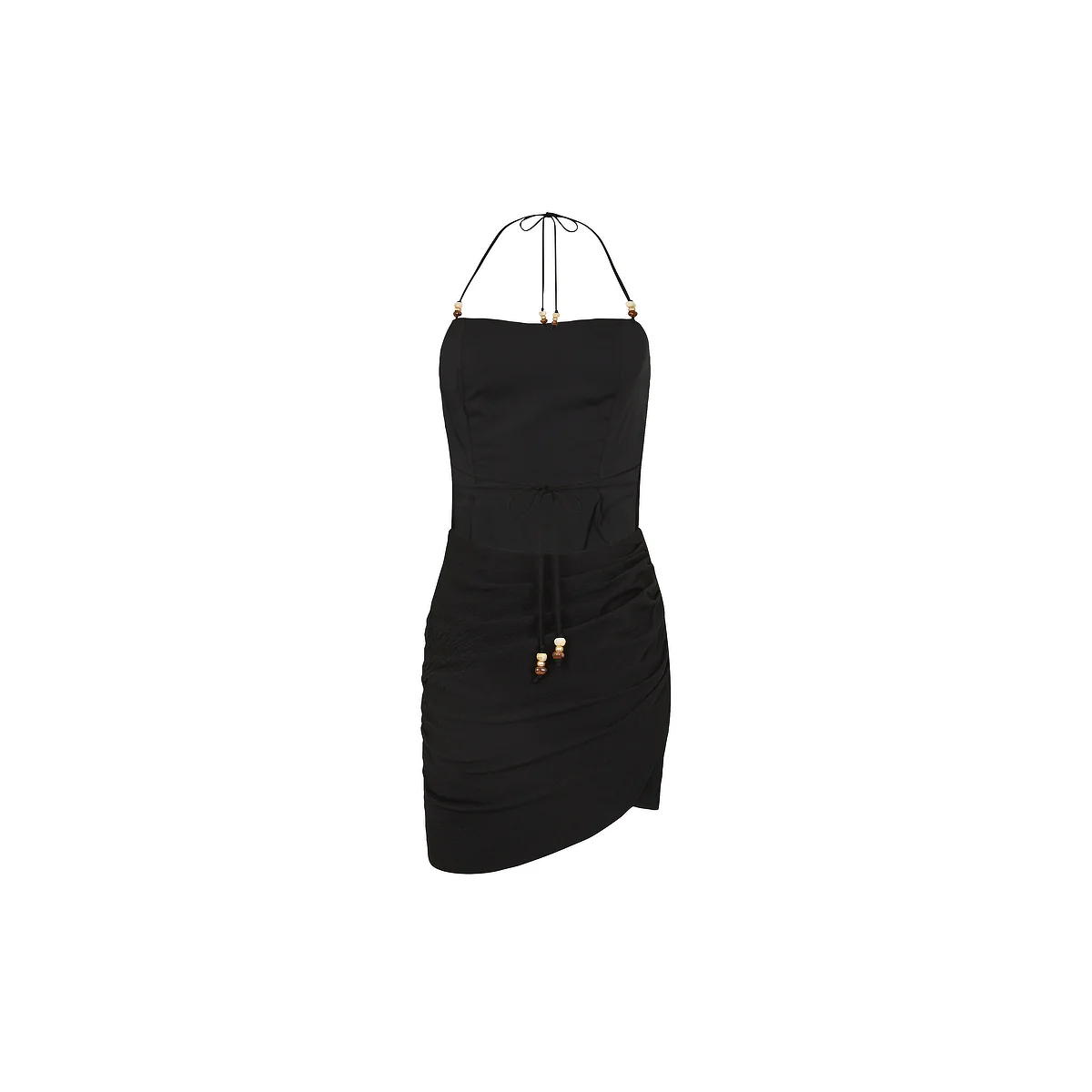 Ruched Side Mini Dress - Twilight Black