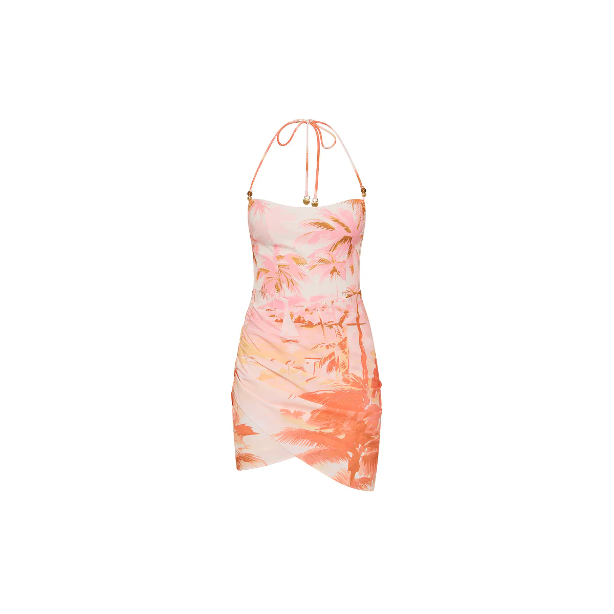 6008-ruched-side-mini-dress-wild-skies-1.webp Ruched Side Mini Dress - Wild Skies