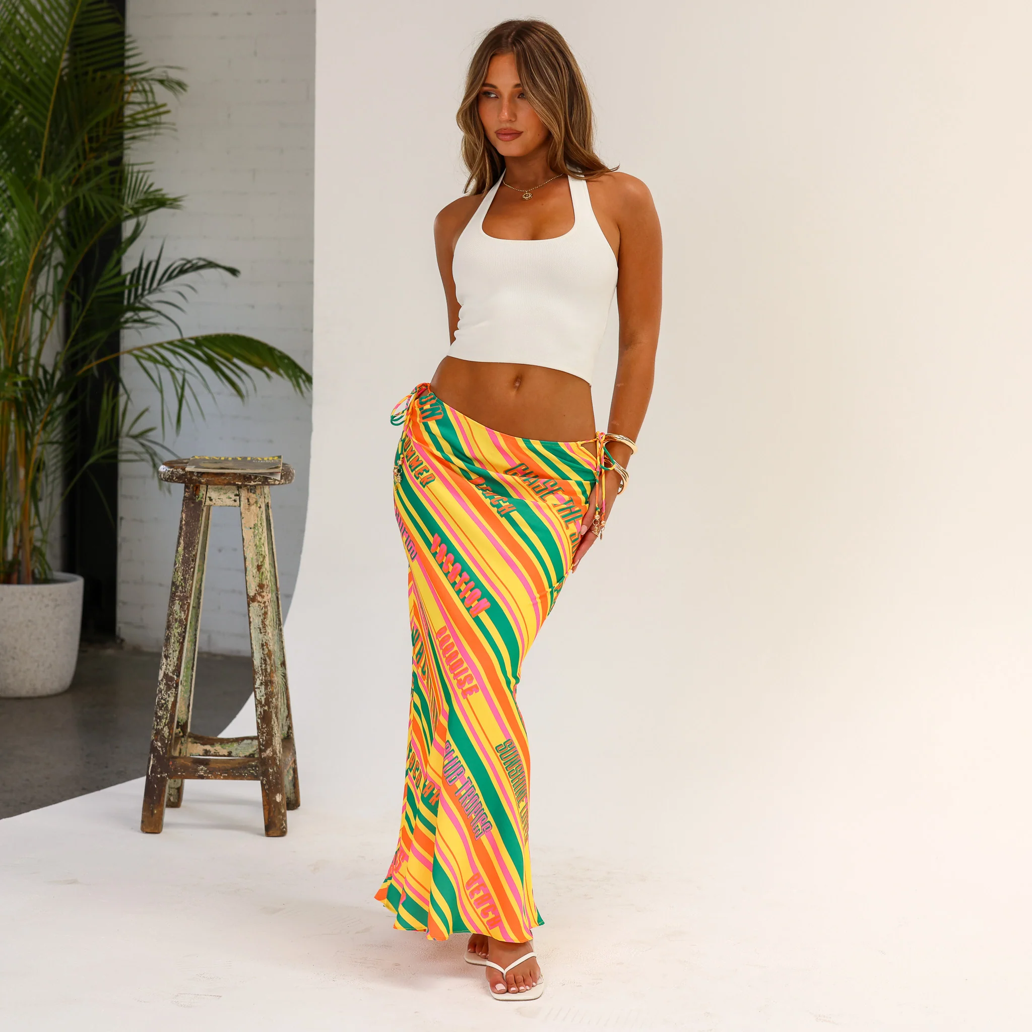 6029-satin-tie-side-maxi-skirt-sunshine-lover-6.webp Satin Tie Side Maxi Skirt - Sunshine Lover