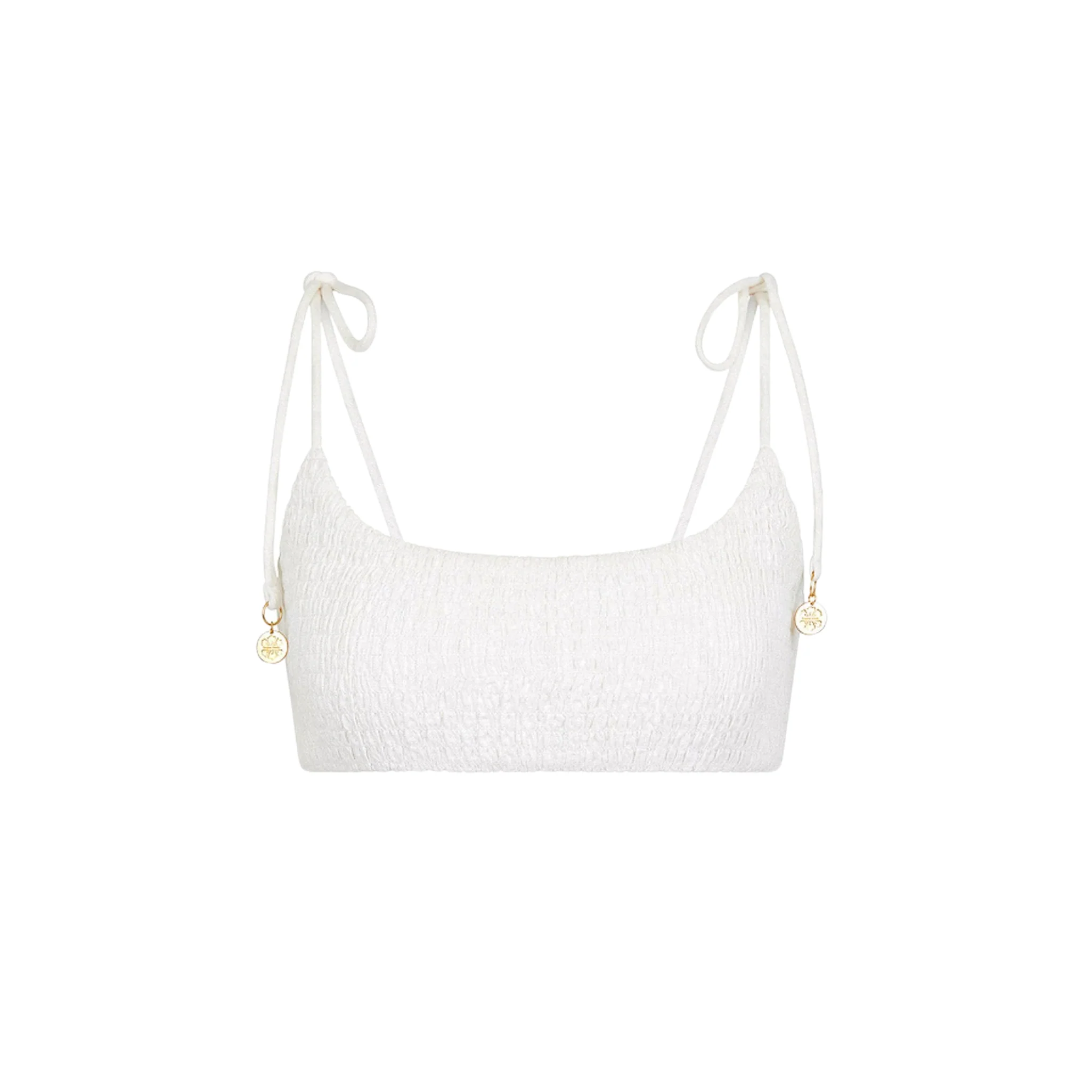 6065-simple-shirred-tie-crop-natural-white-1.webp Simple Shirred Tie Crop - Natural White