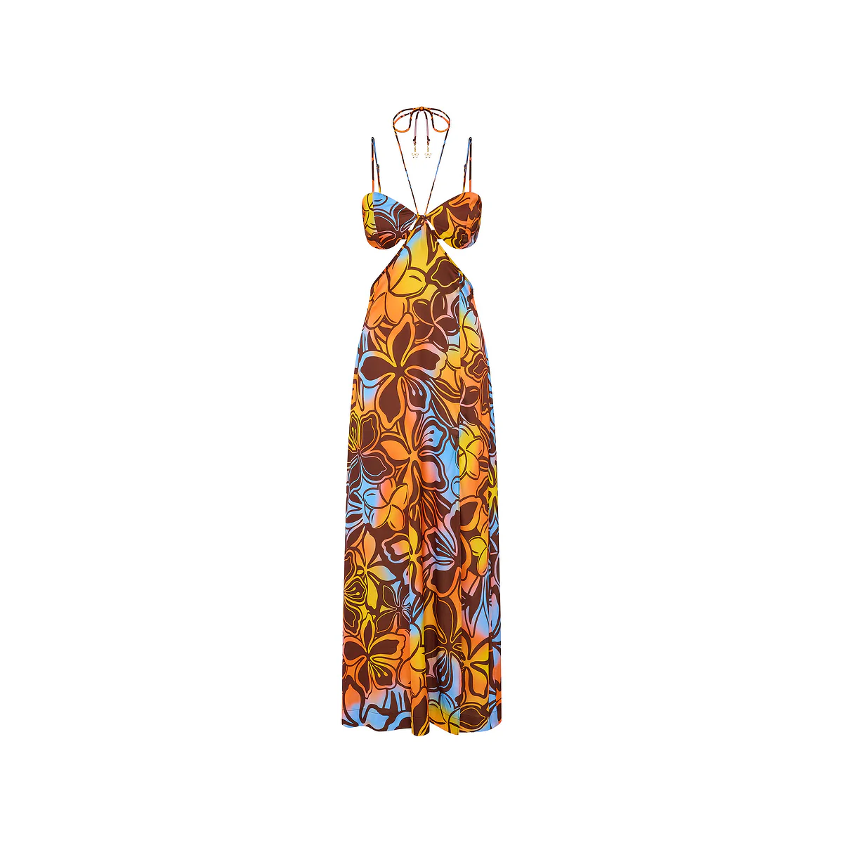 6090-strappy-cut-out-maxi-dress-frangipani-fizz-1.webp Strappy Cut Out Maxi Dress - Frangipani Fizz