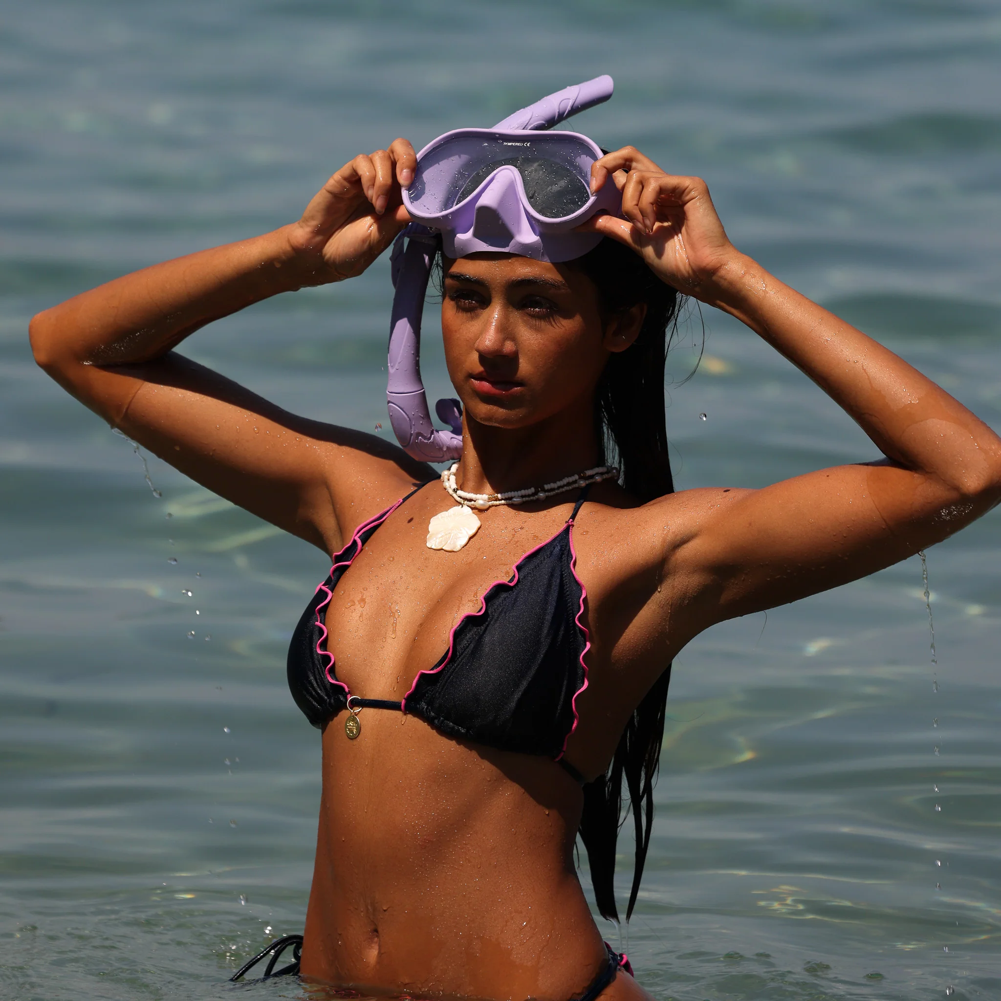 Lettuce Edge Bralette Bikini Top - Mystic Moon